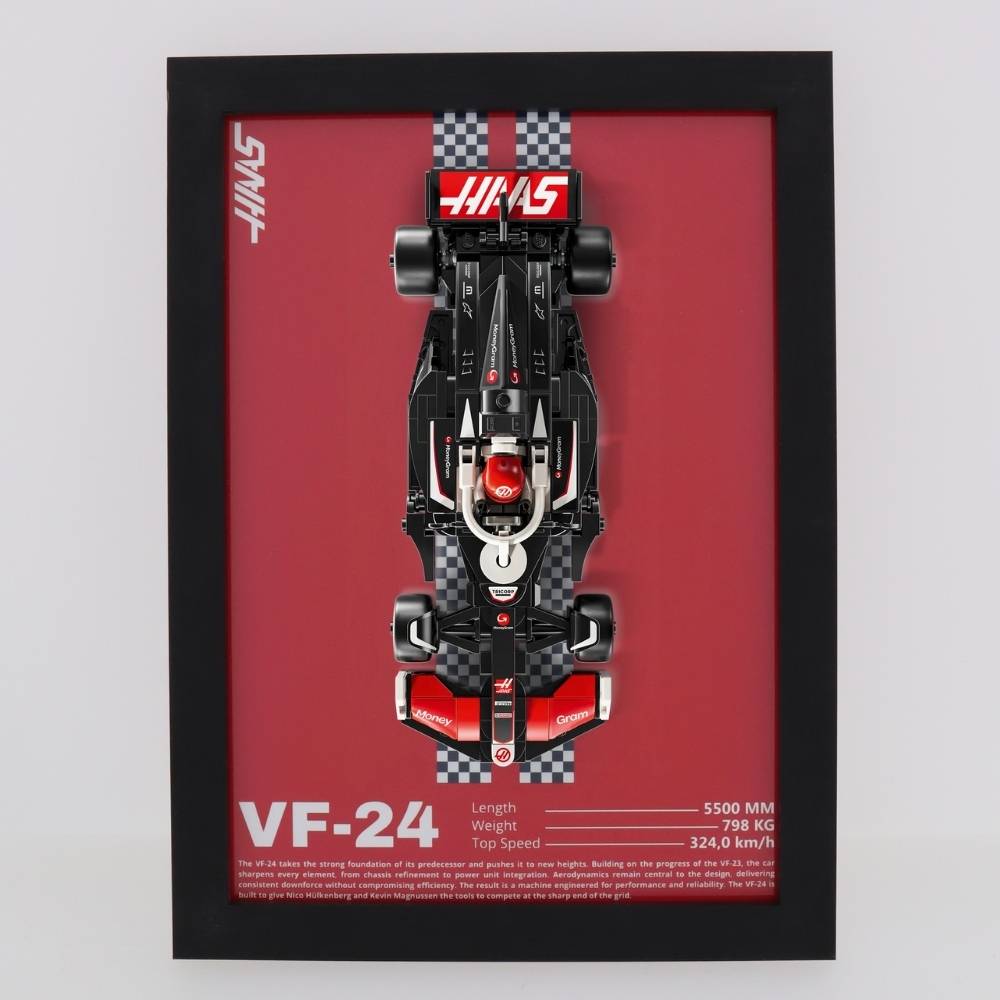 Wand Display Voor LEGO® MoneyGram Haas F1® Team VF-24 racewagen - 77250