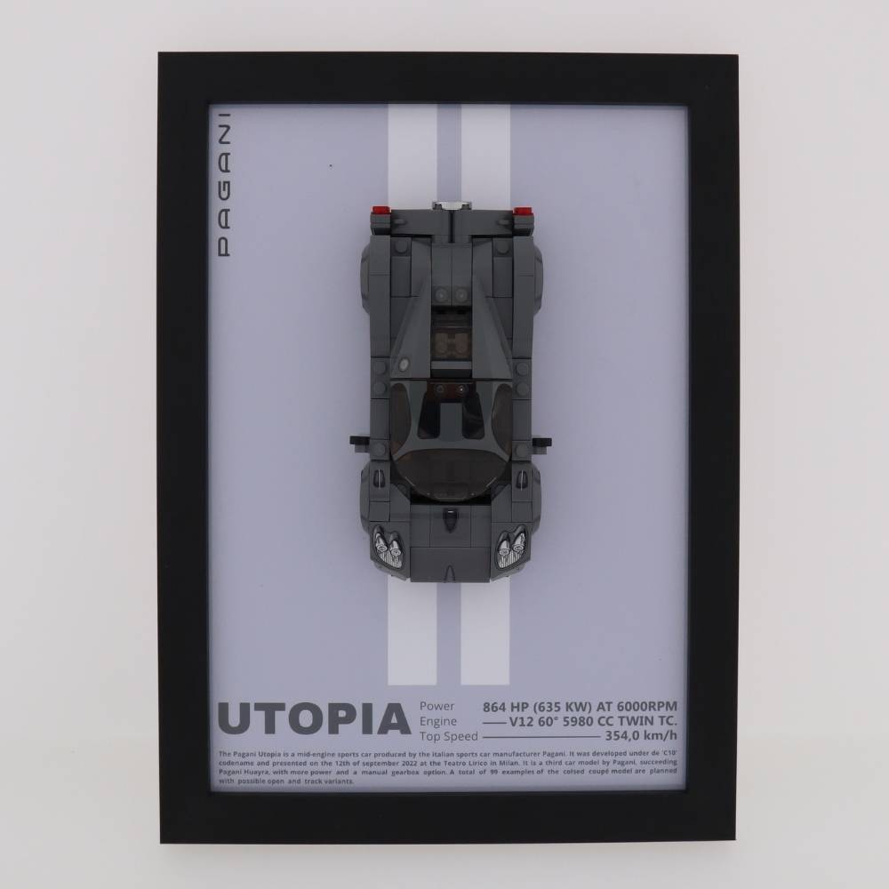 Wand Display Voor LEGO® Pagani Utopia - 76915