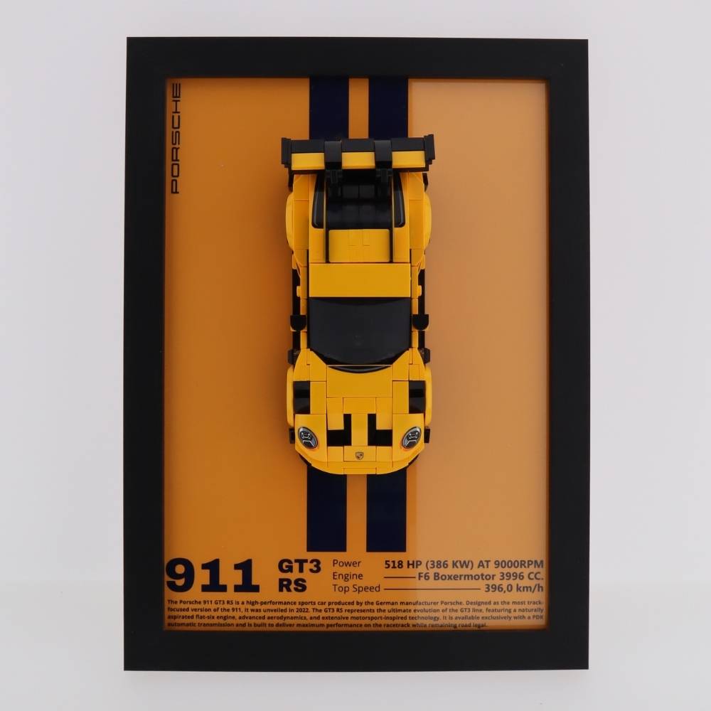 Wall Display For LEGO® Porsche 911 GT3 RS supercar - 77239