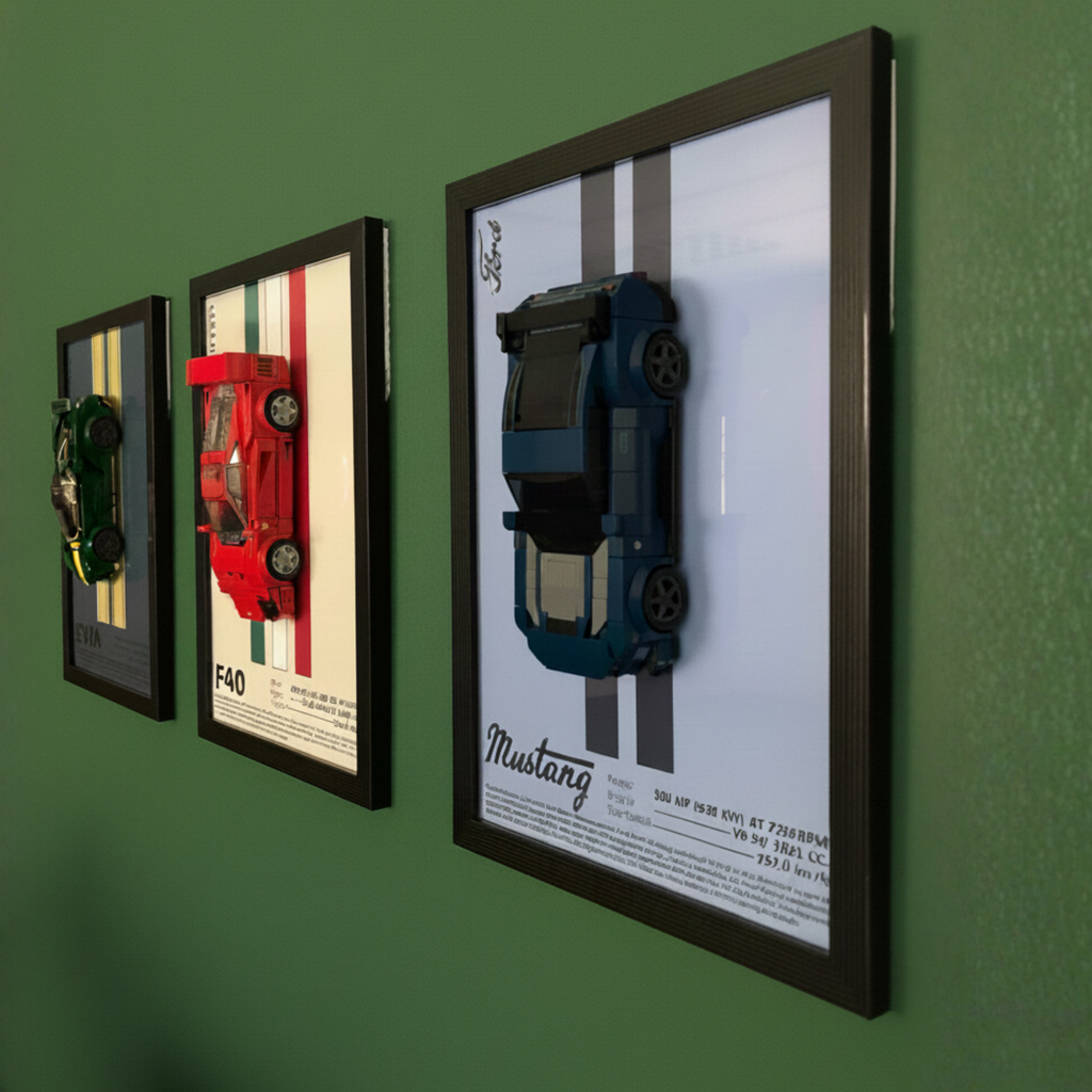 Wand Display Voor LEGO® Ford Mustang Dark Horse Sports Car - 76920