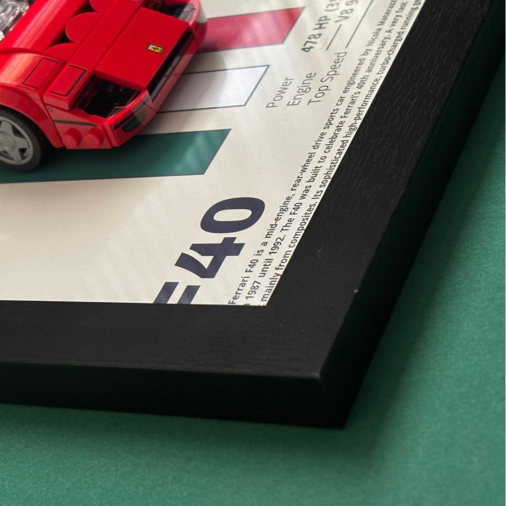 Wand Display Voor LEGO® Ferrari F40 Supercar - 76934