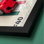 Wand Display Voor LEGO® Ferrari F40 Supercar - 76934