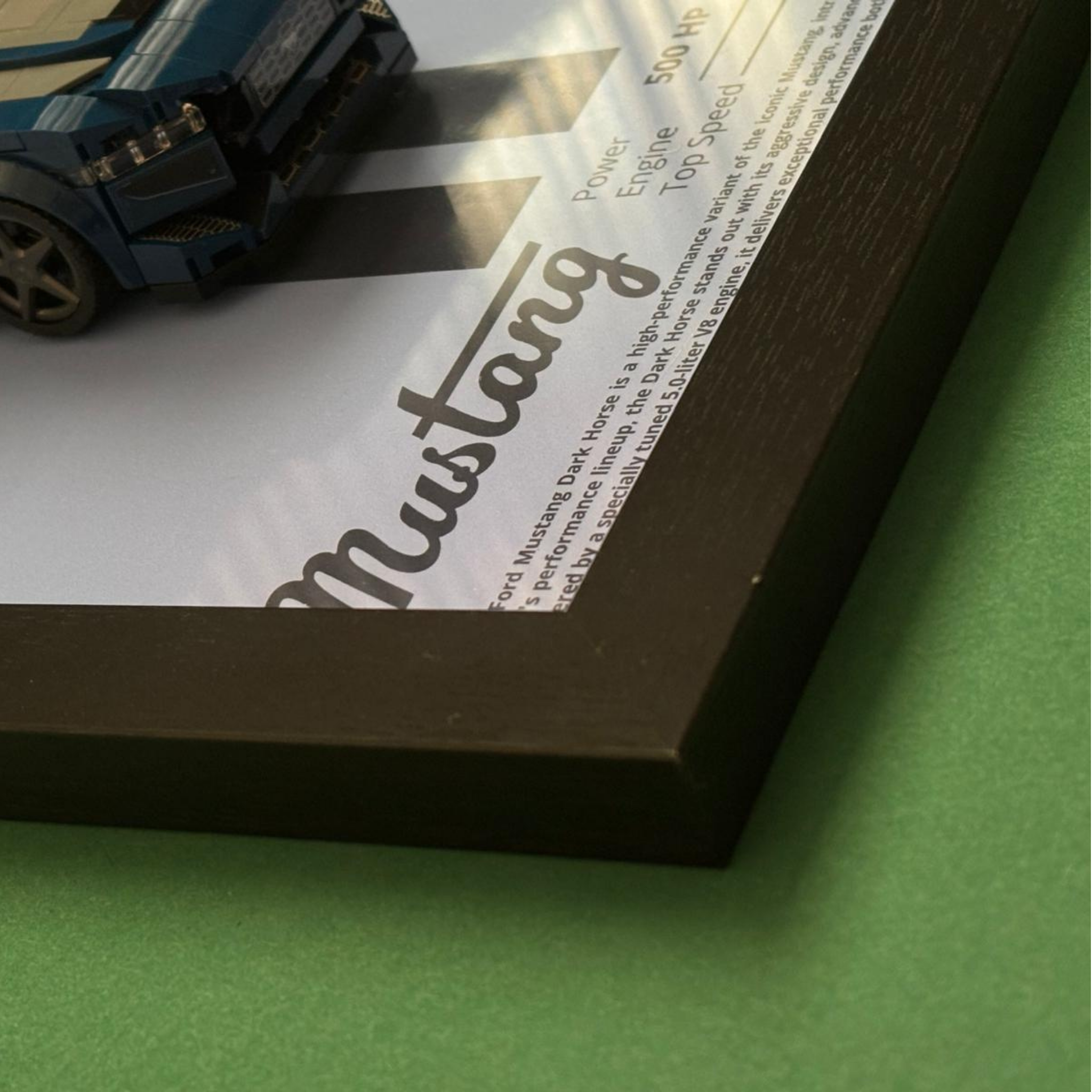 Wand Display Voor LEGO® Ford Mustang Dark Horse Sports Car - 76920