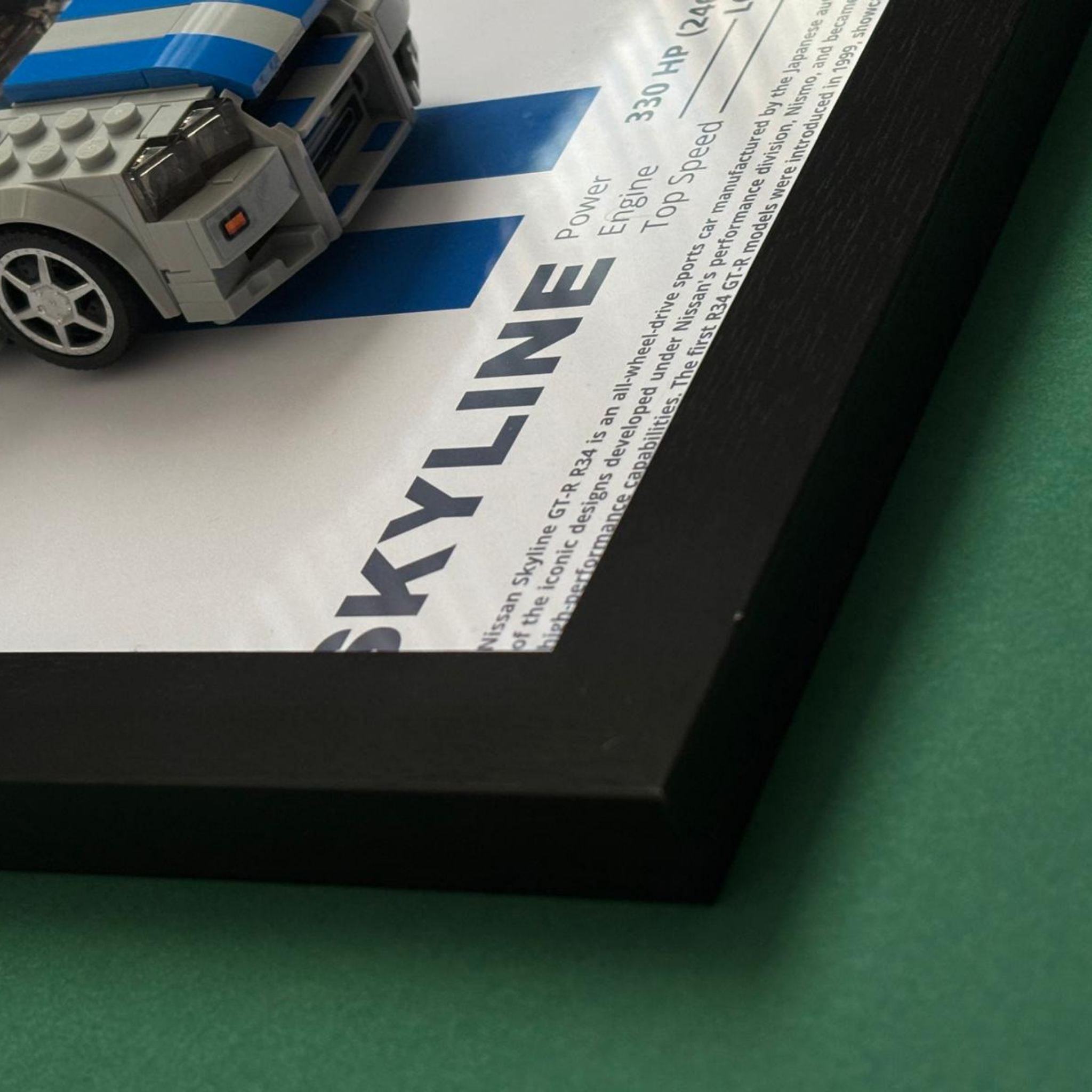 Wand Display Voor LEGO® 2 Fast 2 Furious Nissan Skyline GT-R (R34) - 76917